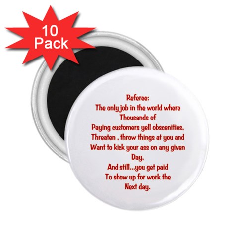 Referee 2.25  Magnet (10 pack) from ArtsNow.com Front