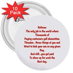 Referee 3  Button (10 pack)