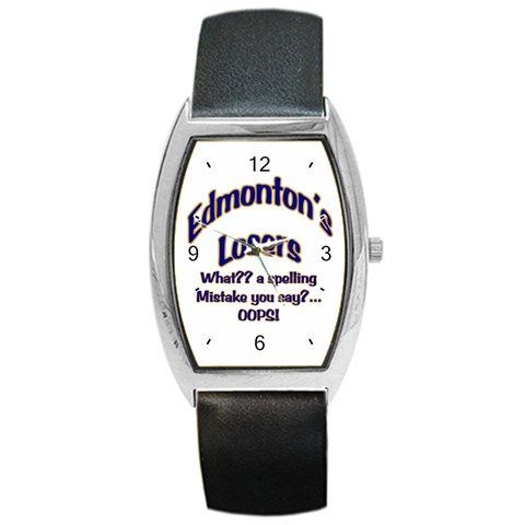 Edmonton s Losers Barrel Style Metal Watch from ArtsNow.com Front