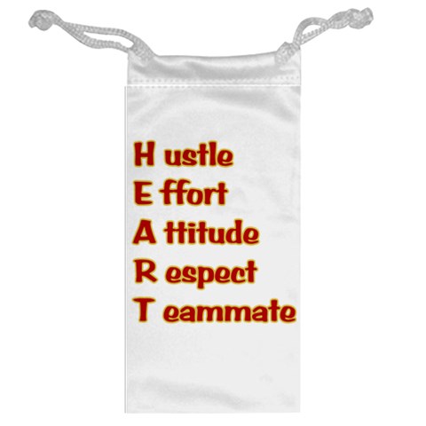 Heart Acronym Jewelry Bag from ArtsNow.com Back