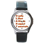 Heart Acronym Round Metal Watch