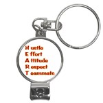 Heart Acronym Nail Clippers Key Chain