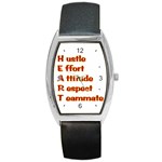 Heart Acronym Barrel Style Metal Watch