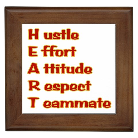 Heart Acronym Framed Tile from ArtsNow.com Front