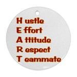 Heart Acronym Ornament (Round)