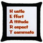 Heart Acronym Throw Pillow Case (Black)