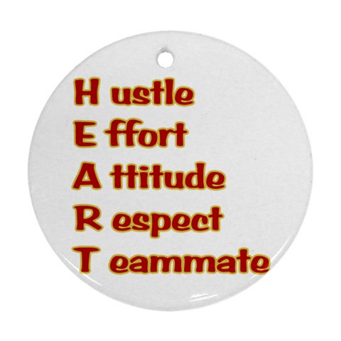 Heart Acronym Round Ornament (Two Sides) from ArtsNow.com Front