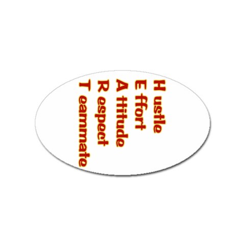 Heart Acronym Sticker Oval (10 pack) from ArtsNow.com Front