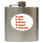 Heart Acronym Hip Flask (6 oz)