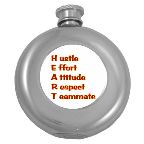 Heart Acronym Hip Flask (5 oz) from ArtsNow.com Front