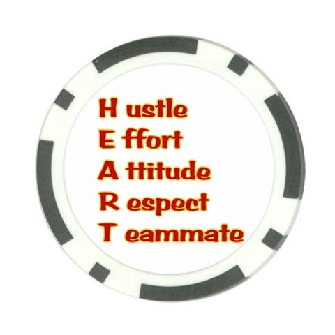 Heart Acronym Poker Chip Card Guard from ArtsNow.com Front