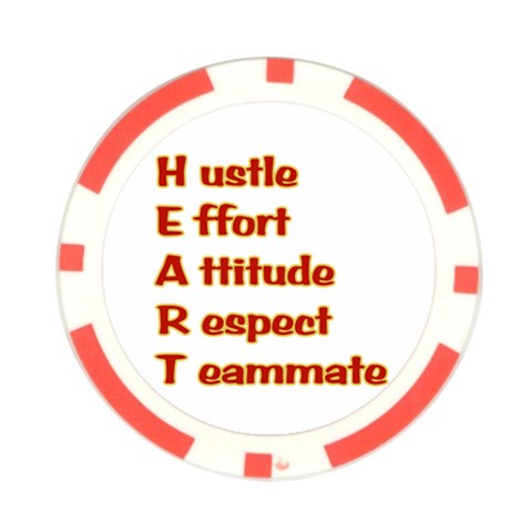 Heart Acronym Poker Chip Card Guard from ArtsNow.com Front