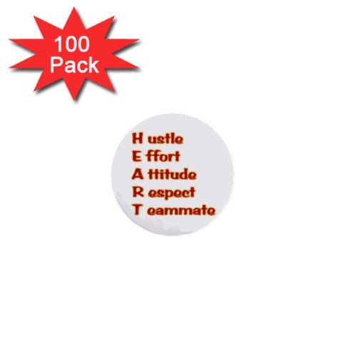 Heart Acronym 1  Mini Button (100 pack)  from ArtsNow.com Front