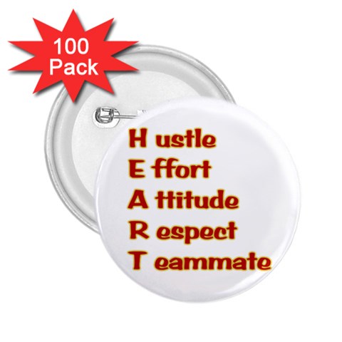 Heart Acronym 2.25  Button (100 pack) from ArtsNow.com Front