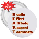 Heart Acronym 3  Button (10 pack)