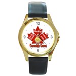 Canada s Game Round Gold Metal Watch