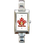 Canada s Game Rectangular Italian Charm Watch