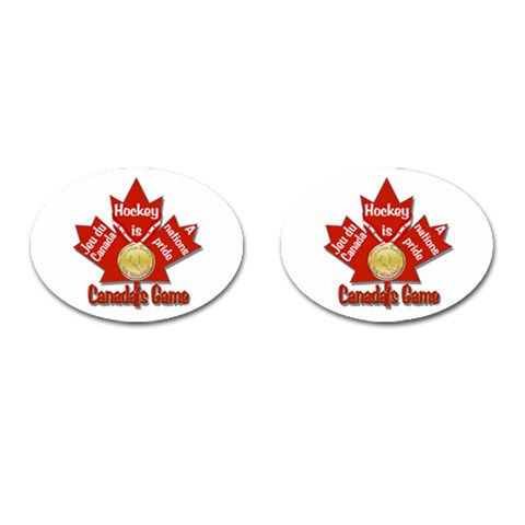 Canada s Game Cufflinks (Oval) from ArtsNow.com Front(Pair)