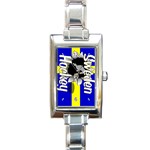 Sweden Hockey Rectangular Italian Charm Watch