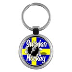 Sweden Hockey Key Chain (Round)