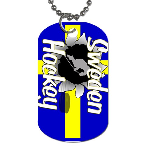 Sweden Hockey Dog Tag (One Side) from ArtsNow.com Front