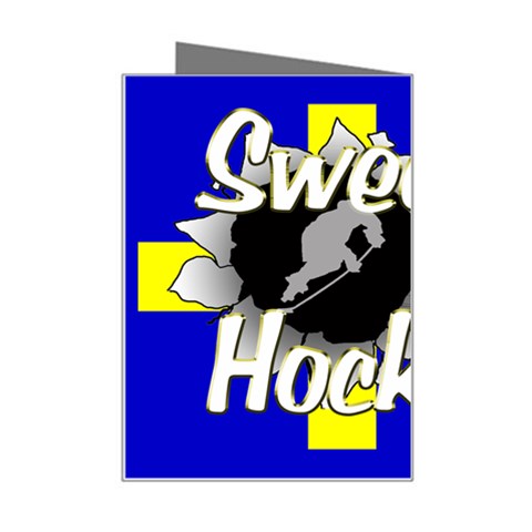 Sweden Hockey Mini Greeting Card from ArtsNow.com Right