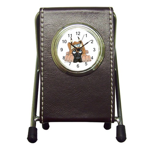 CF Pup space for rent Pen Holder Desk Clock from ArtsNow.com Front