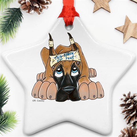 CF Pup space for rent Star Ornament (Two Sides) from ArtsNow.com Back