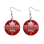 Canadian Women s Hockey 1  Button Earrings