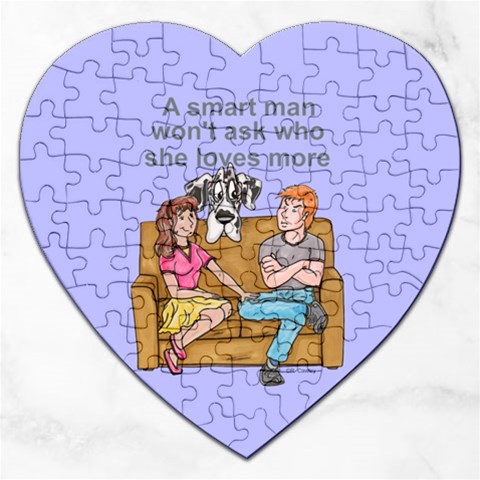 NH Smart Man Jigsaw Puzzle (Heart) from ArtsNow.com Front