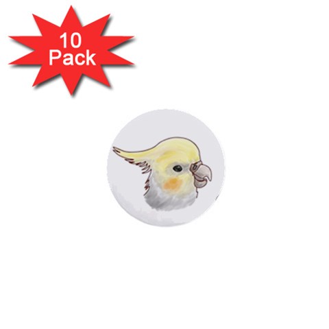 Love My Cockatiel 1  Mini Button (10 pack)  from ArtsNow.com Front