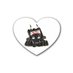 CBlk Pup space for rent Heart Coaster (4 pack)