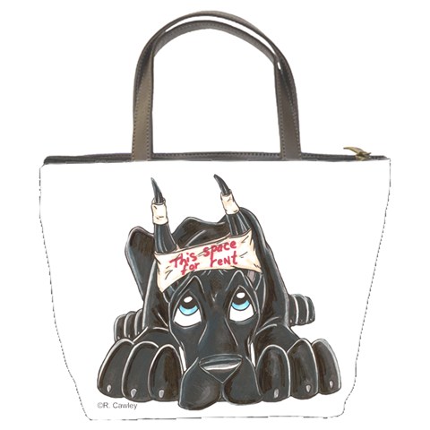 CBlk Pup space for rent Bucket Bag from ArtsNow.com Back