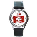 Swiss Hockey Round Metal Watch