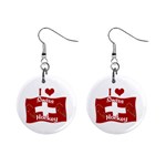 Swiss Hockey 1  Button Earrings