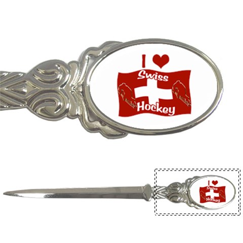 Swiss Hockey Letter Opener from ArtsNow.com Front