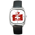 Swiss Hockey Square Metal Watch