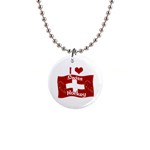 Swiss Hockey 1  Button Necklace