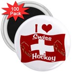 Swiss Hockey 3  Magnet (100 pack)