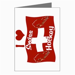 Swiss Hockey Greeting Cards (Pkg of 8) from ArtsNow.com Left