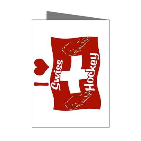 Swiss Hockey Mini Greeting Cards (Pkg of 8) from ArtsNow.com Left