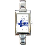 Finnish Hockey Rectangular Italian Charm Watch