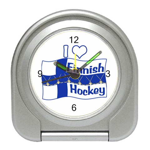 Finnish Hockey Travel Alarm Clock from ArtsNow.com Front