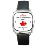 World Championship Hockey Square Metal Watch