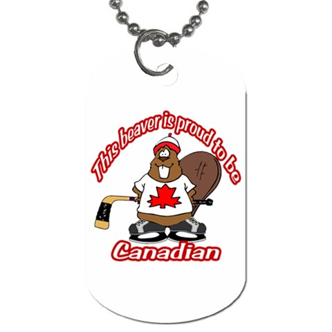 Canadian Beaver Dog Tag (One Side) from ArtsNow.com Front