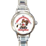 Canadian Beaver Round Italian Charm Watch