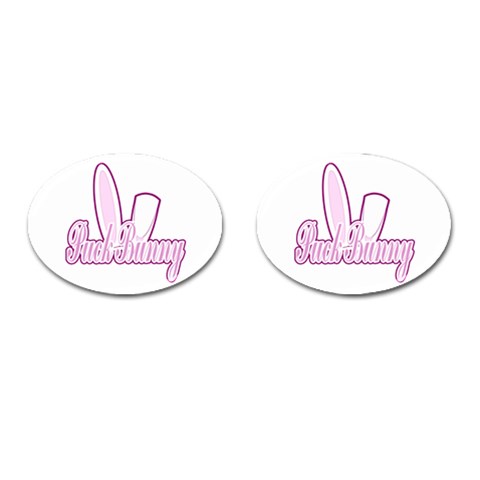 Puck Bunny 2 Cufflinks (Oval) from ArtsNow.com Front(Pair)