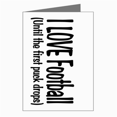 I LOVE Football Greeting Card from ArtsNow.com Left