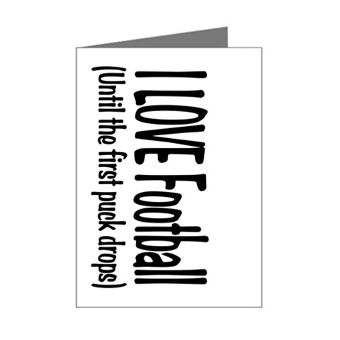 I LOVE Football Mini Greeting Card from ArtsNow.com Left