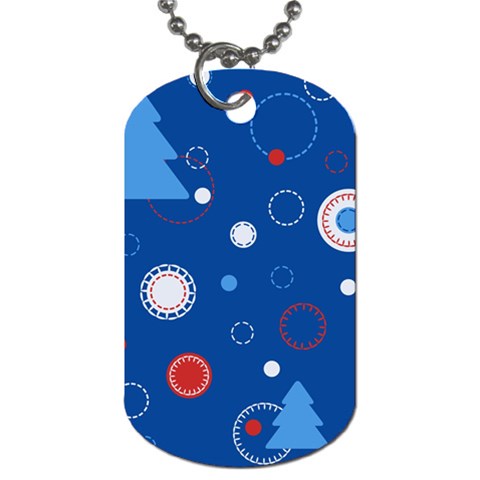 Christmas Pattern Tree Design Dog Tag (One Side) from ArtsNow.com Front